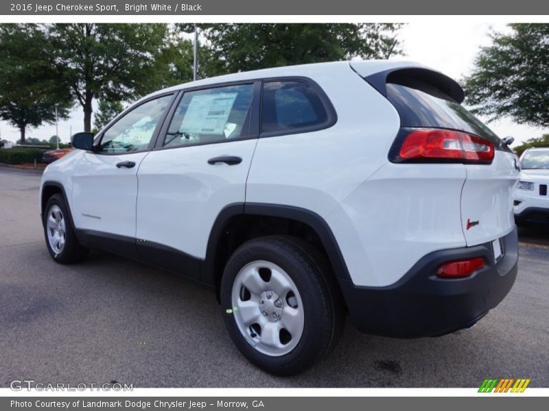 Bright White / Black 2016 Jeep Cherokee Sport