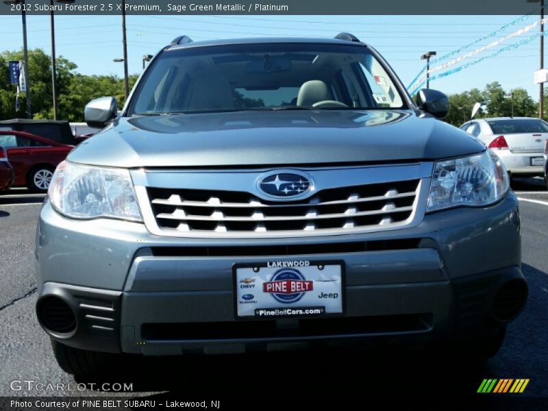 Sage Green Metallic / Platinum 2012 Subaru Forester 2.5 X Premium