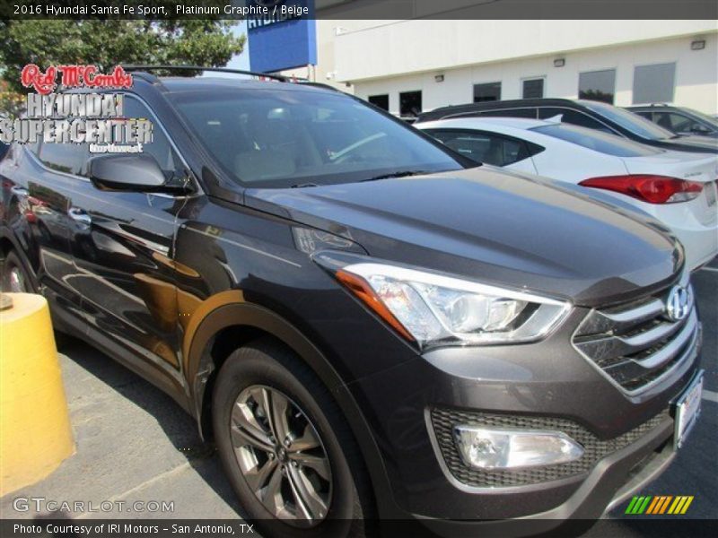 Platinum Graphite / Beige 2016 Hyundai Santa Fe Sport