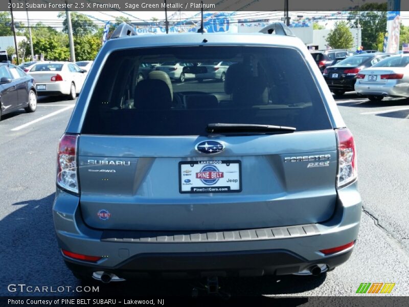 Sage Green Metallic / Platinum 2012 Subaru Forester 2.5 X Premium