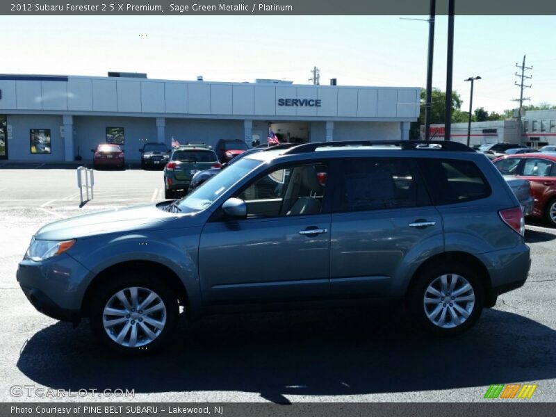 Sage Green Metallic / Platinum 2012 Subaru Forester 2.5 X Premium