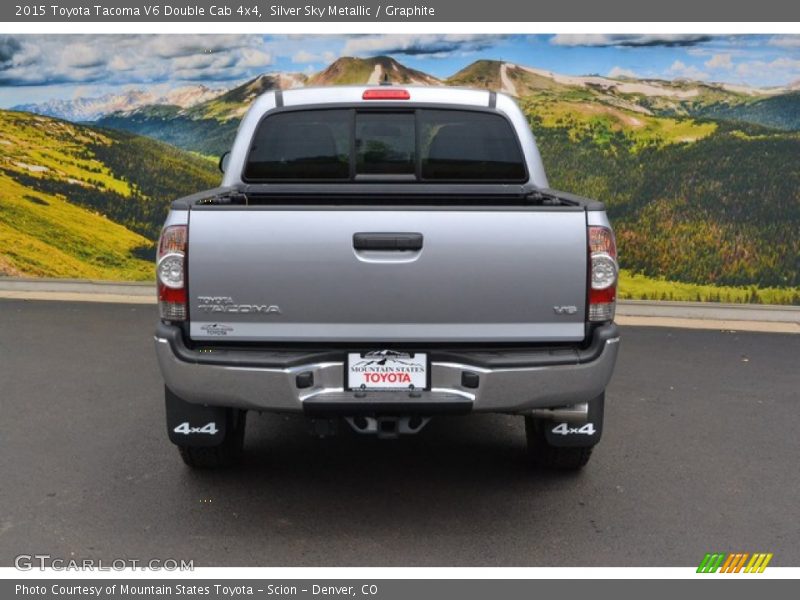 Silver Sky Metallic / Graphite 2015 Toyota Tacoma V6 Double Cab 4x4