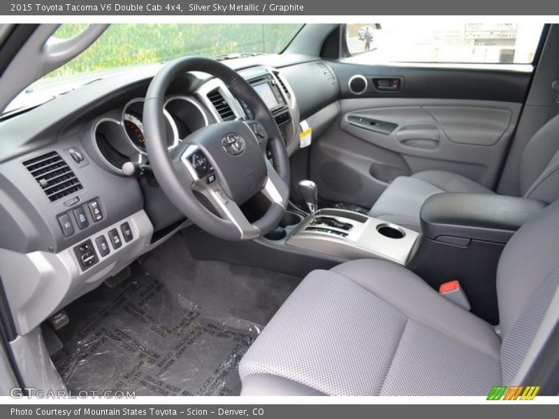 Silver Sky Metallic / Graphite 2015 Toyota Tacoma V6 Double Cab 4x4