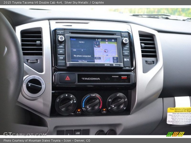 Silver Sky Metallic / Graphite 2015 Toyota Tacoma V6 Double Cab 4x4