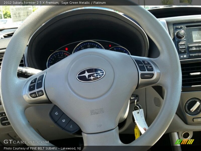 Sage Green Metallic / Platinum 2012 Subaru Forester 2.5 X Premium