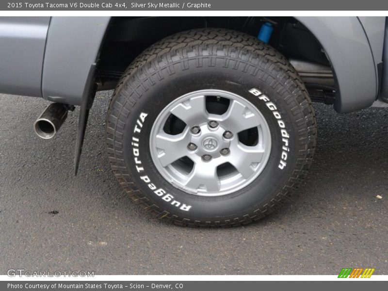 Silver Sky Metallic / Graphite 2015 Toyota Tacoma V6 Double Cab 4x4