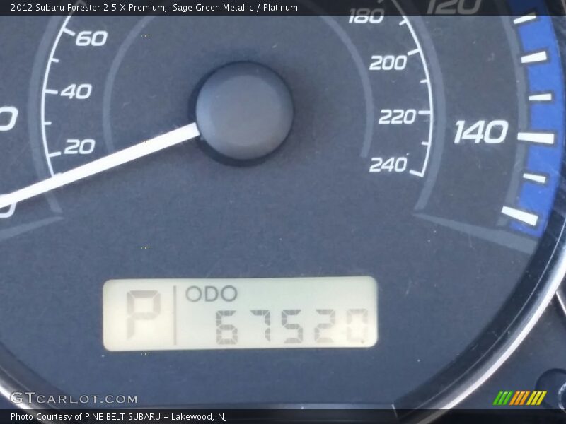 Sage Green Metallic / Platinum 2012 Subaru Forester 2.5 X Premium