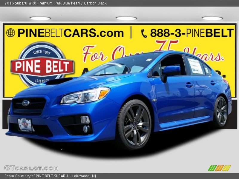 WR Blue Pearl / Carbon Black 2016 Subaru WRX Premium