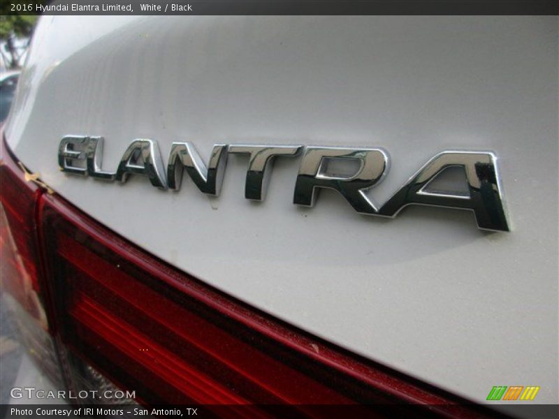 White / Black 2016 Hyundai Elantra Limited
