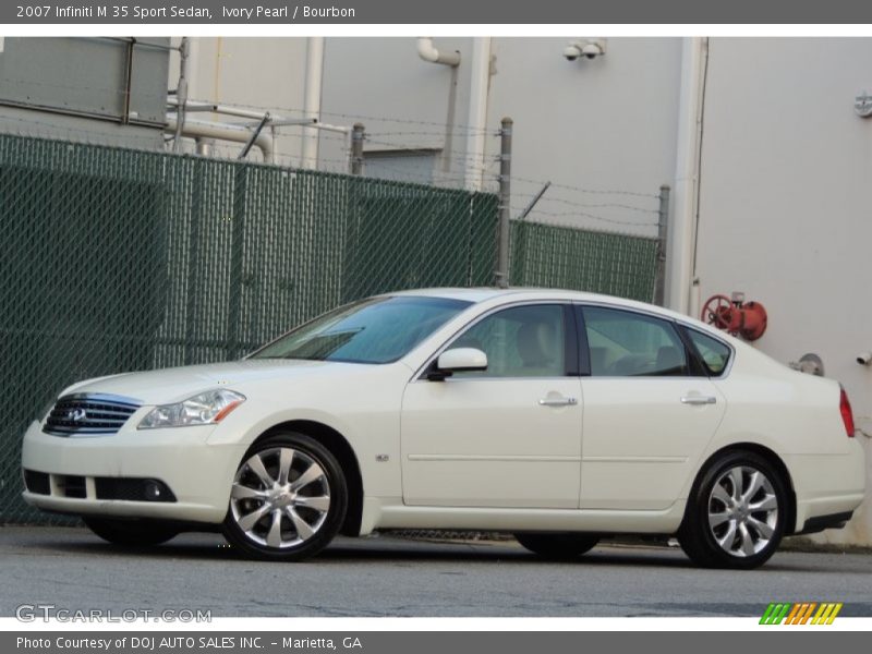 Ivory Pearl / Bourbon 2007 Infiniti M 35 Sport Sedan