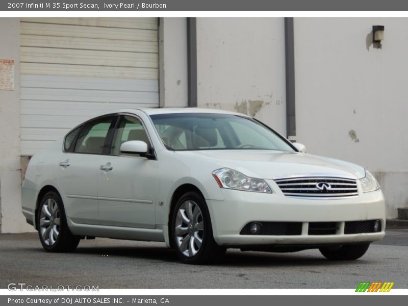 Ivory Pearl / Bourbon 2007 Infiniti M 35 Sport Sedan