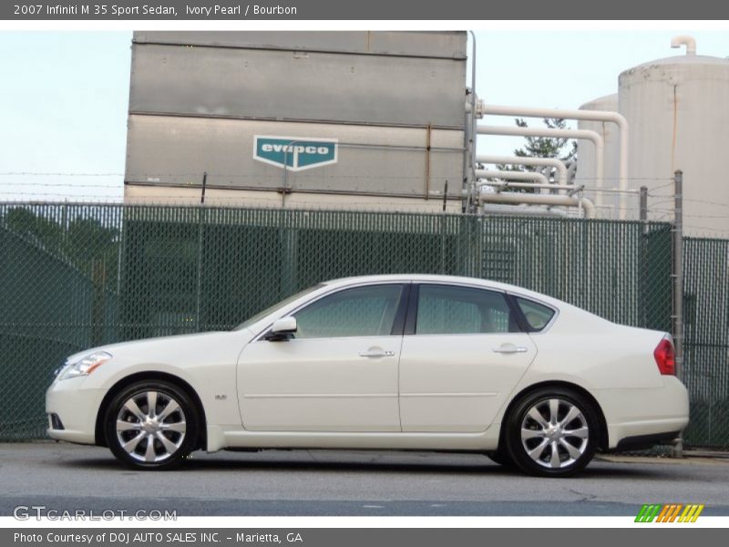 Ivory Pearl / Bourbon 2007 Infiniti M 35 Sport Sedan