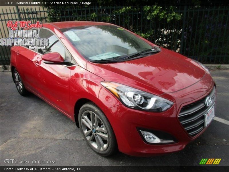 Scarlet Red Pearl / Beige 2016 Hyundai Elantra GT