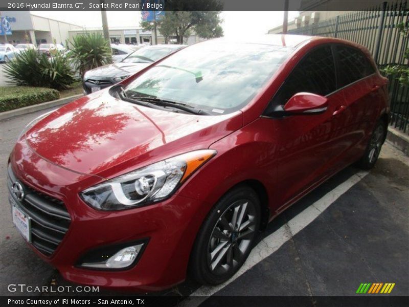 Scarlet Red Pearl / Beige 2016 Hyundai Elantra GT