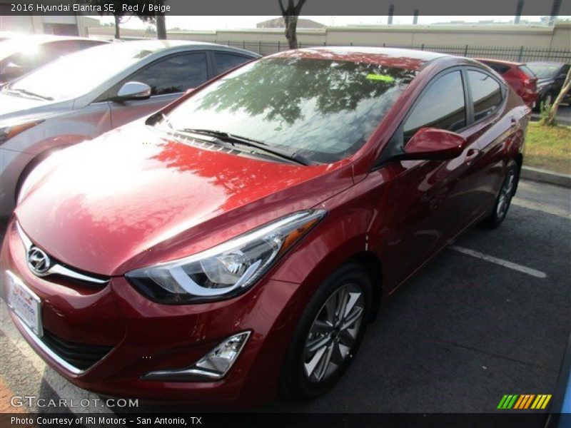 Red / Beige 2016 Hyundai Elantra SE