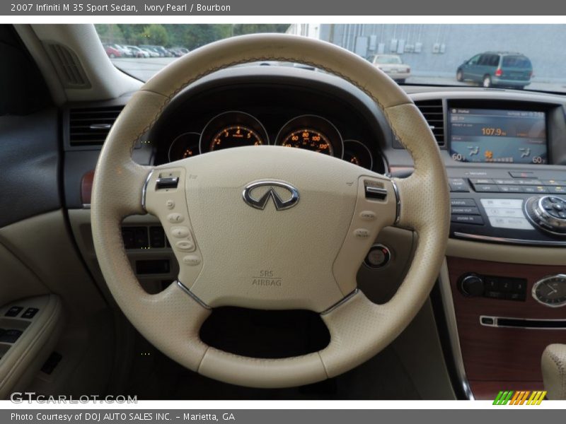 Ivory Pearl / Bourbon 2007 Infiniti M 35 Sport Sedan