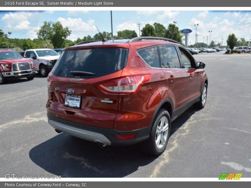 Sunset Metallic / Medium Light Stone 2016 Ford Escape SE