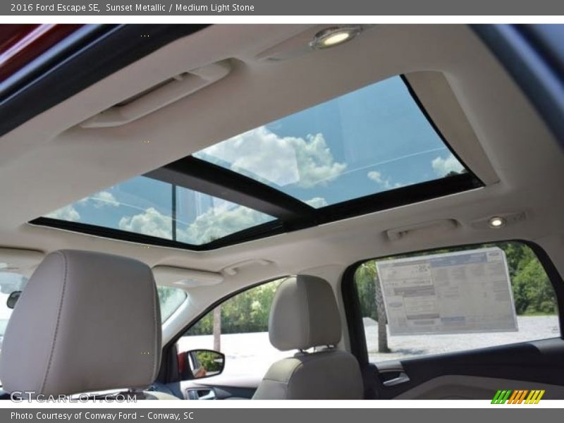 Sunset Metallic / Medium Light Stone 2016 Ford Escape SE