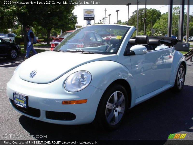 Aquarius Blue / Black 2006 Volkswagen New Beetle 2.5 Convertible