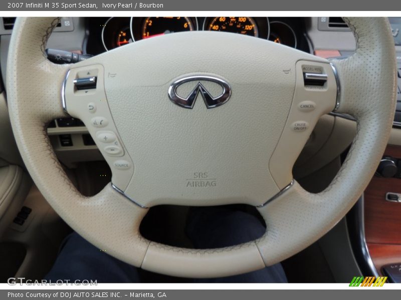 Ivory Pearl / Bourbon 2007 Infiniti M 35 Sport Sedan