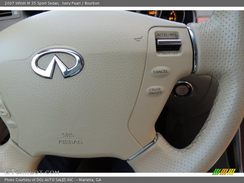 Ivory Pearl / Bourbon 2007 Infiniti M 35 Sport Sedan