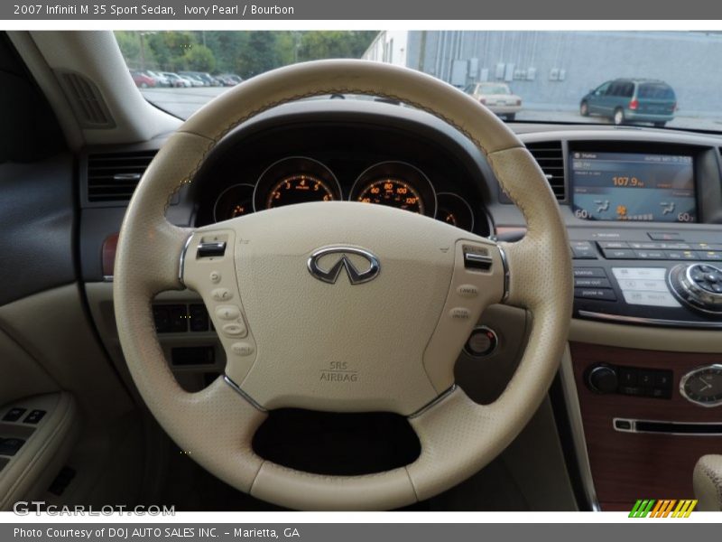 Ivory Pearl / Bourbon 2007 Infiniti M 35 Sport Sedan