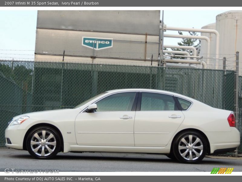 Ivory Pearl / Bourbon 2007 Infiniti M 35 Sport Sedan