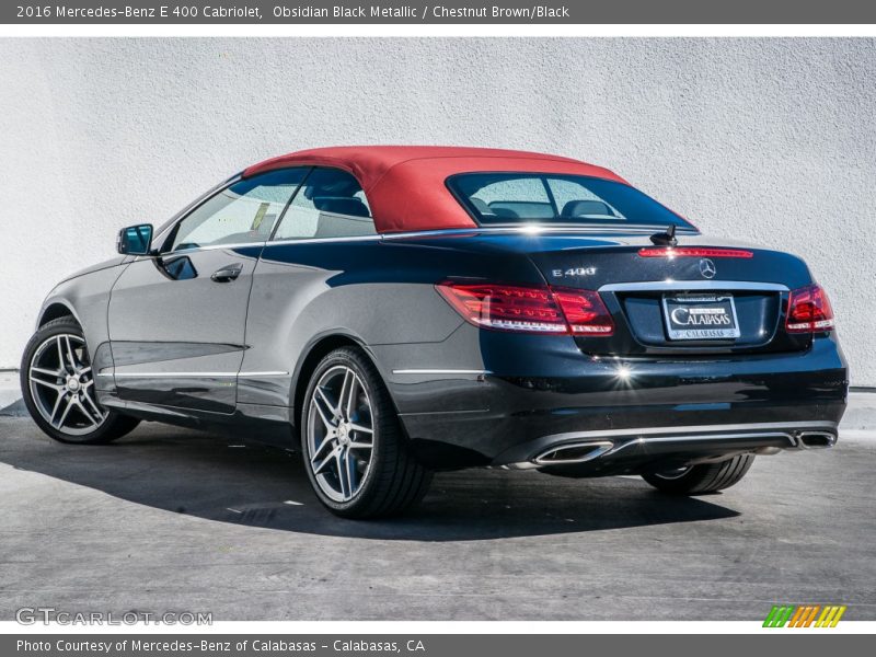 Obsidian Black Metallic / Chestnut Brown/Black 2016 Mercedes-Benz E 400 Cabriolet