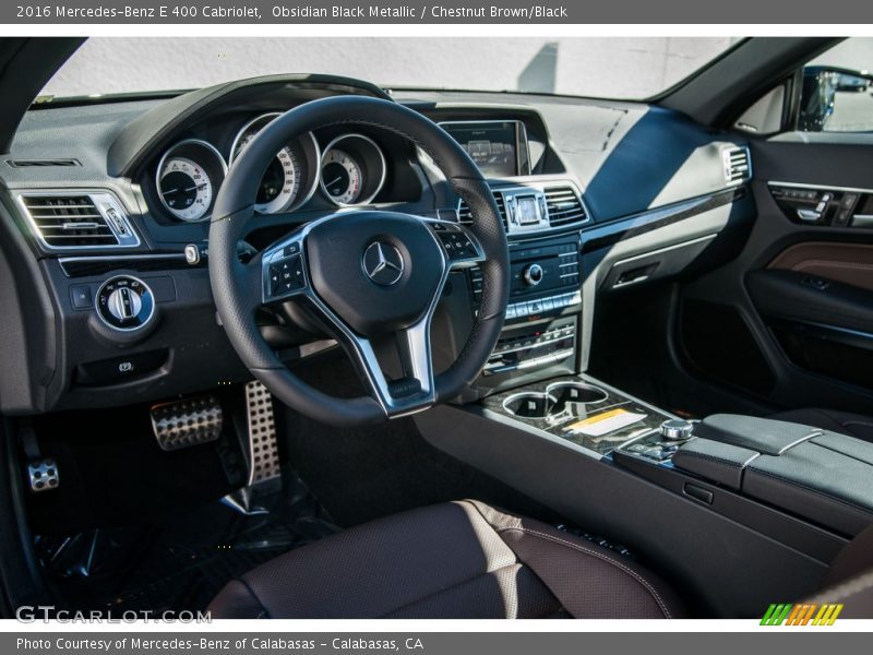 Obsidian Black Metallic / Chestnut Brown/Black 2016 Mercedes-Benz E 400 Cabriolet