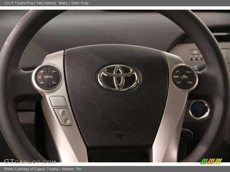 Black / Dark Gray 2014 Toyota Prius Two Hybrid
