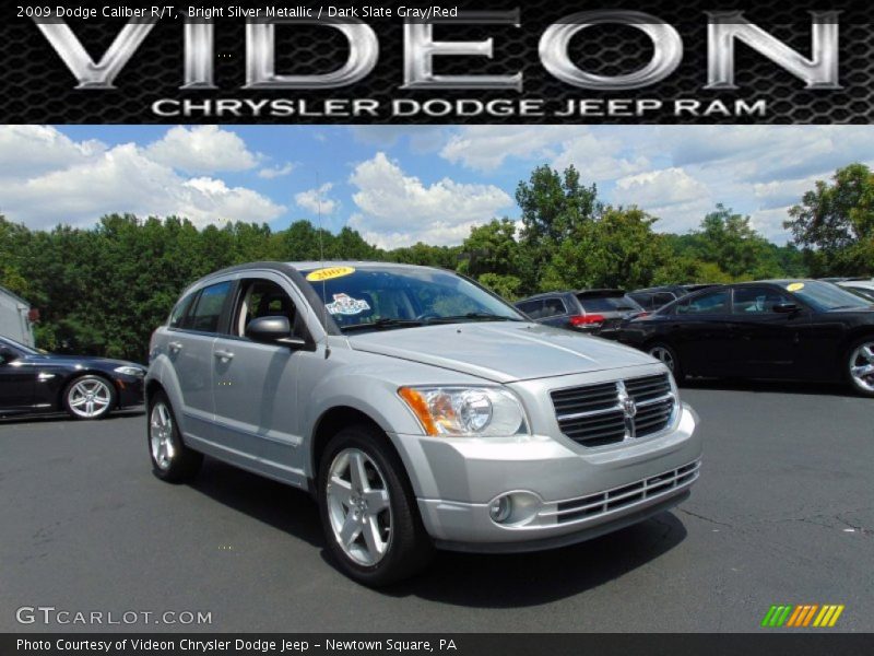 Bright Silver Metallic / Dark Slate Gray/Red 2009 Dodge Caliber R/T