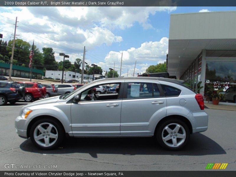 Bright Silver Metallic / Dark Slate Gray/Red 2009 Dodge Caliber R/T