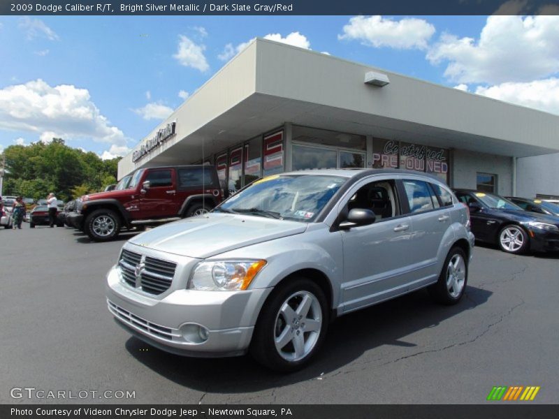 Bright Silver Metallic / Dark Slate Gray/Red 2009 Dodge Caliber R/T