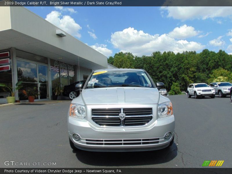 Bright Silver Metallic / Dark Slate Gray/Red 2009 Dodge Caliber R/T
