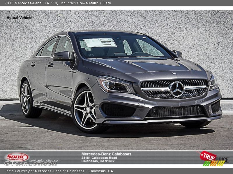Mountain Grey Metallic / Black 2015 Mercedes-Benz CLA 250