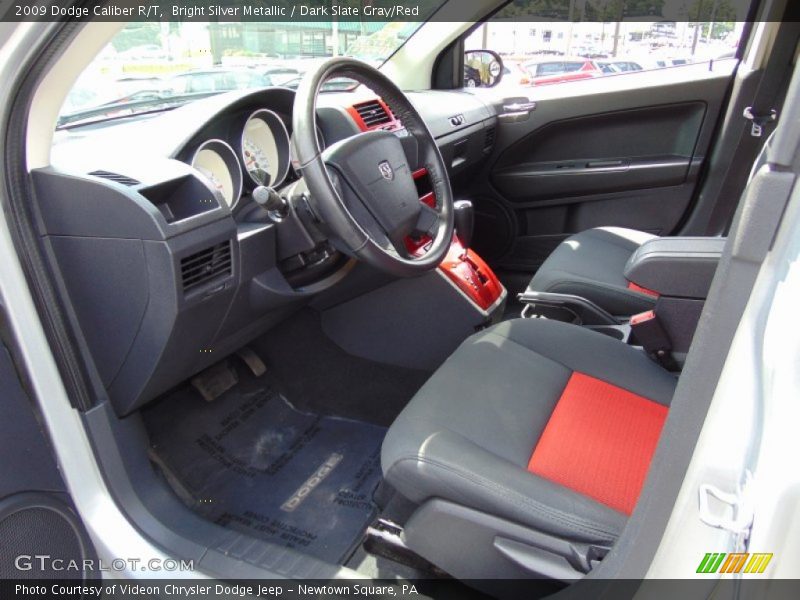 Bright Silver Metallic / Dark Slate Gray/Red 2009 Dodge Caliber R/T