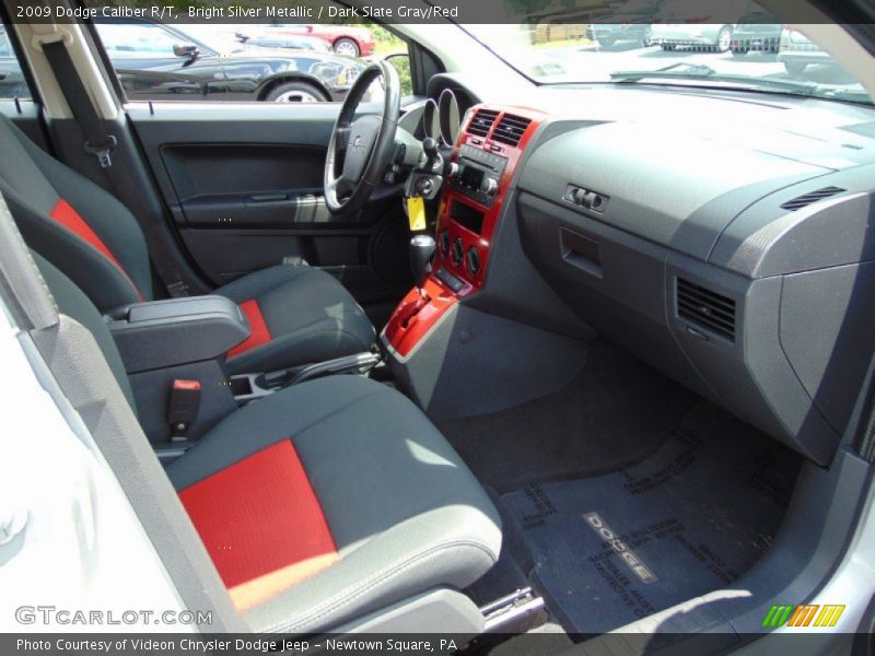 Bright Silver Metallic / Dark Slate Gray/Red 2009 Dodge Caliber R/T