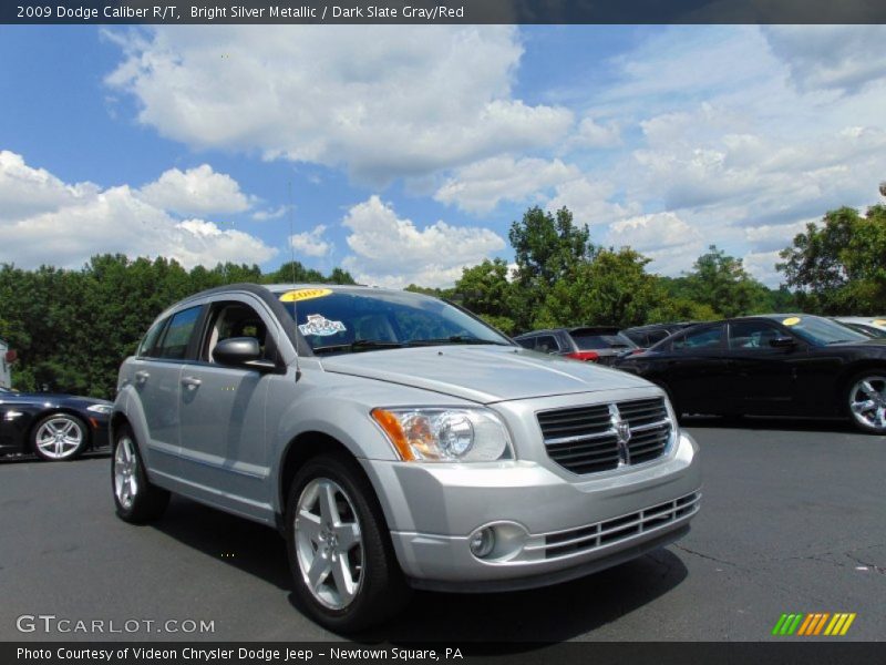 Bright Silver Metallic / Dark Slate Gray/Red 2009 Dodge Caliber R/T