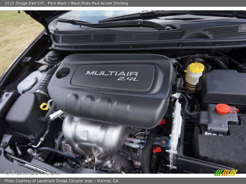 Pitch Black / Black/Ruby Red Accent Stitching 2015 Dodge Dart SXT