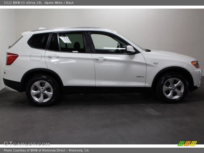 Alpine White / Black 2012 BMW X3 xDrive 28i