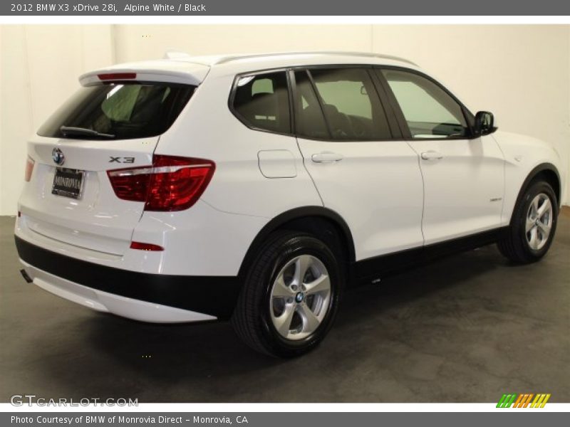 Alpine White / Black 2012 BMW X3 xDrive 28i