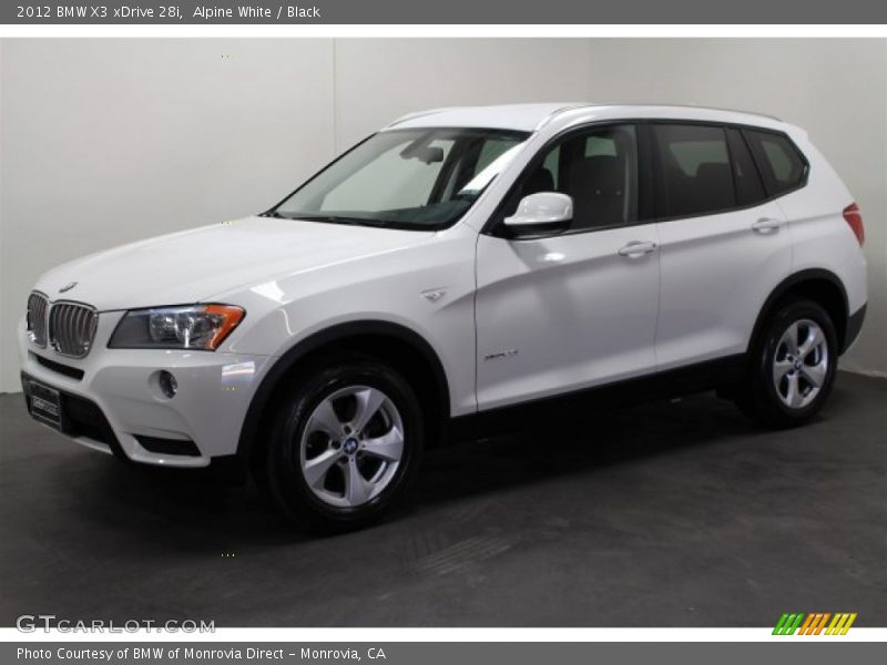 Alpine White / Black 2012 BMW X3 xDrive 28i