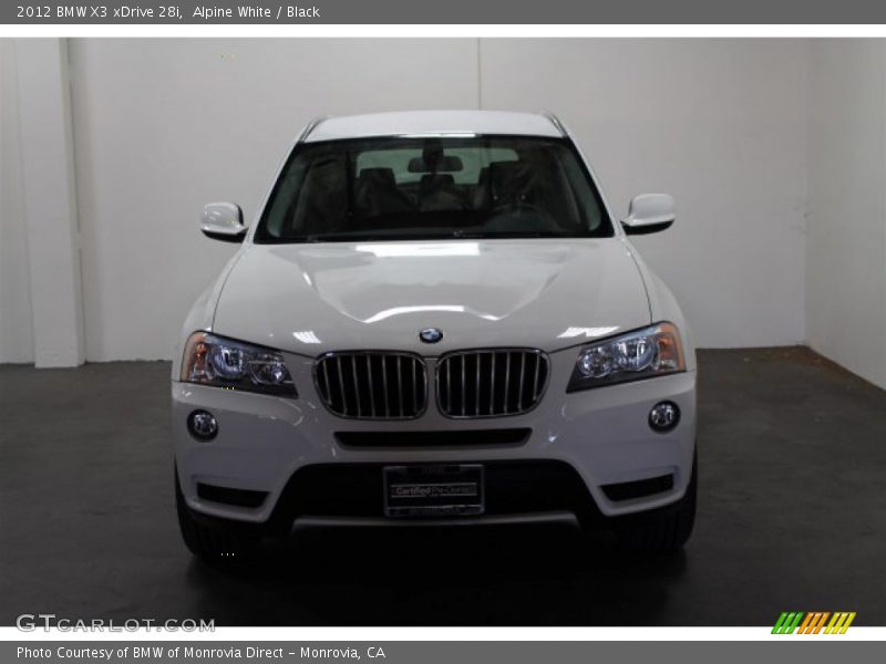 Alpine White / Black 2012 BMW X3 xDrive 28i