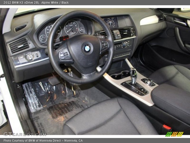 Alpine White / Black 2012 BMW X3 xDrive 28i