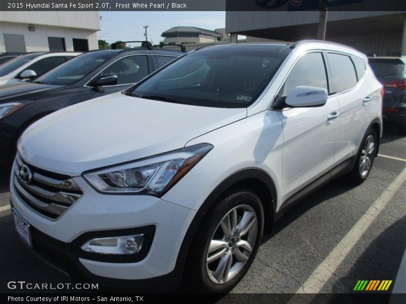 Frost White Pearl / Black 2015 Hyundai Santa Fe Sport 2.0T