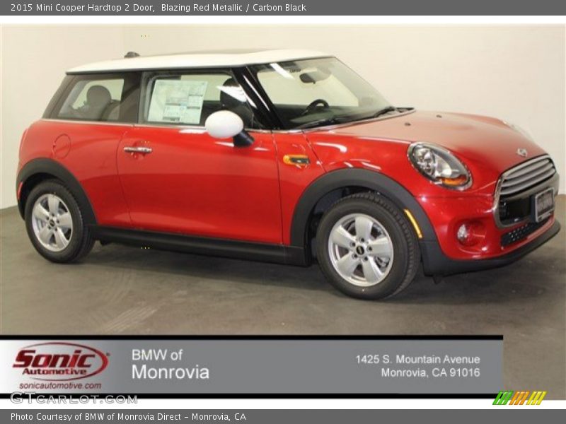 Blazing Red Metallic / Carbon Black 2015 Mini Cooper Hardtop 2 Door