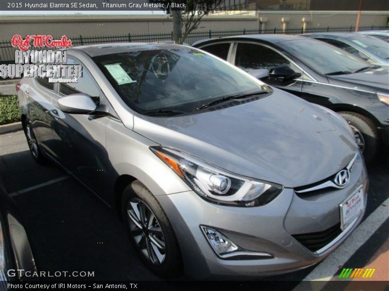 Titanium Gray Metallic / Black 2015 Hyundai Elantra SE Sedan