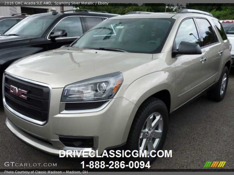 Sparkling Silver Metallic / Ebony 2016 GMC Acadia SLE AWD