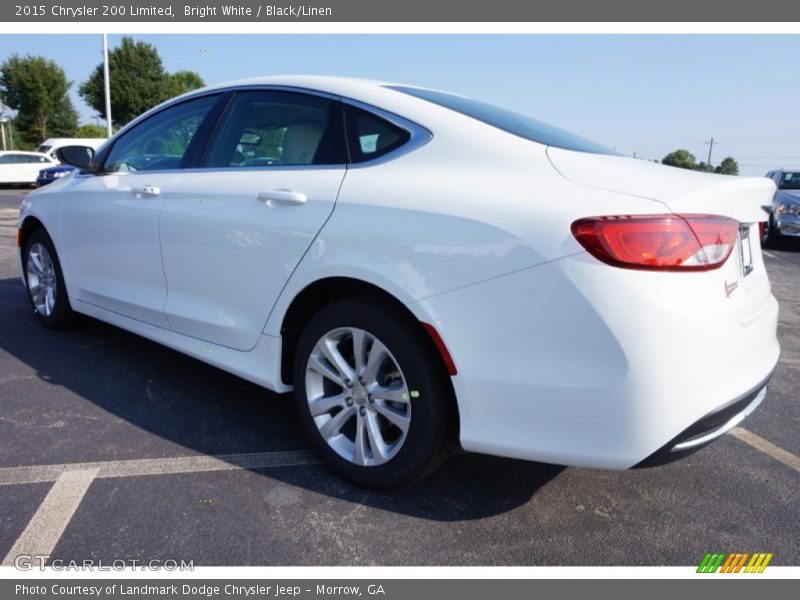Bright White / Black/Linen 2015 Chrysler 200 Limited