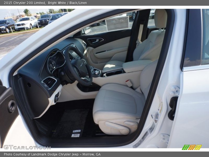 Bright White / Black/Linen 2015 Chrysler 200 Limited